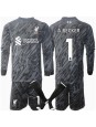 Liverpool Alisson Becker #1 Torwart Heimtrikotsatz für Kinder 2024-25 Langarm (+ Kurze Hosen)